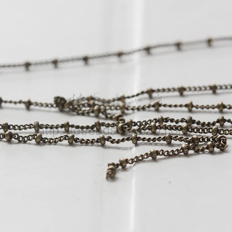 3 фута ручной работы цепочки из твердой латуни с волнистым овальным кольцом