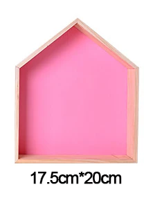 Pink small Украшение для детской комнаты деревянная полка для детской комнаты для мальчиков и девочек декор для стен полка - Цвет: Pink small
