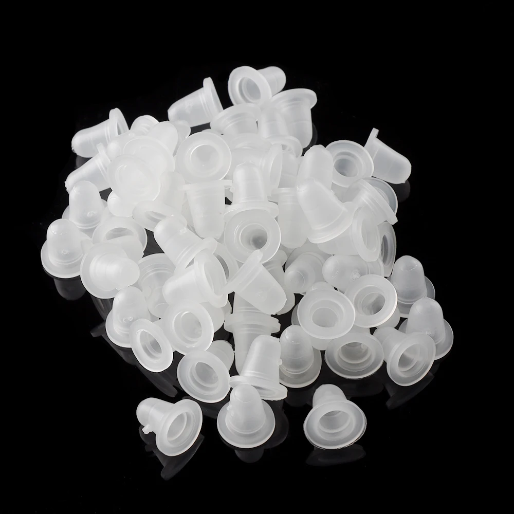 100 шт. женские модные пластиковые мягкие колпачки для пигментных чашек держатель