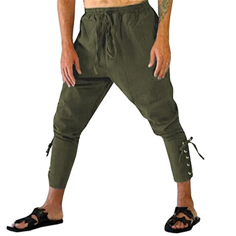 Карнавальные мужские брюки в стиле стимпанк средневековый костюм однотонный