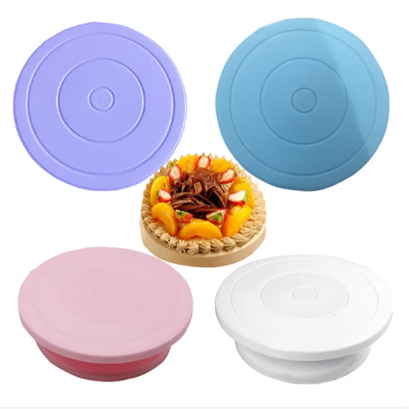 28 см пластиковая тарелка для торта Вращающаяся круглая подставка инструмент