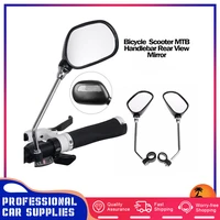 2pcs bicycle rear view mirror bike cyclingclear wide range back sight reflector angle adjustable left right mirrors black abs