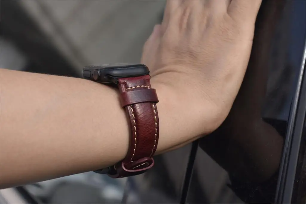 Ремешок Onthelevel из натуральной кожи для Apple Watch, ремешок 44 мм, 40 мм, ремешок для Apple Watch 42 мм, 38 мм, ремешок для iwatch# D
