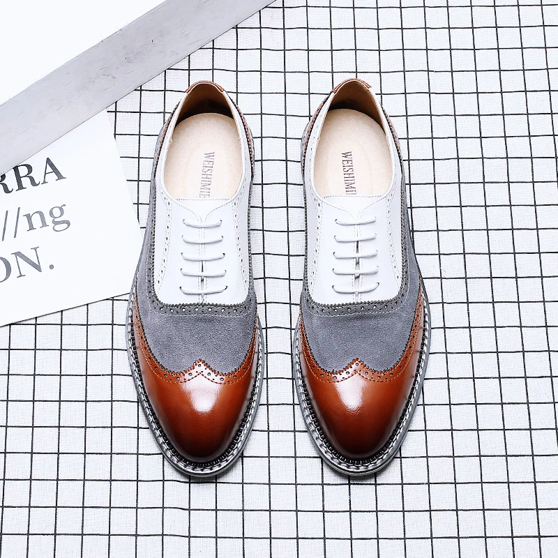 

New Arrival Retro Brogue Shoes Men Classic Business Formal Leather Shoes Pointed Leather Shoes Men Oxford Wedding Dress Shoes