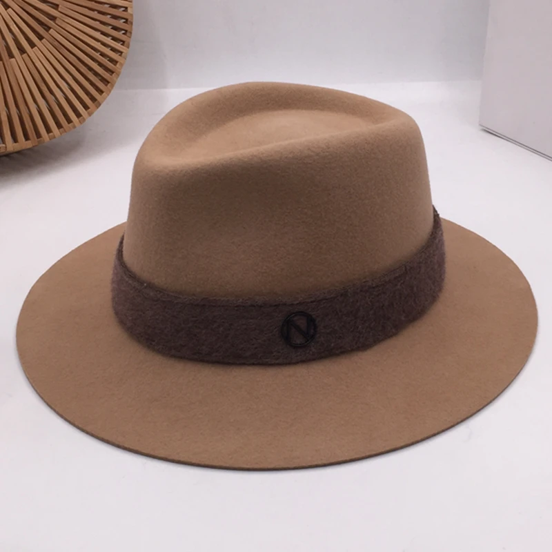 

Sir About new camel wool peach heart cap panama hats in Europe and the agitation restoring ancient ways hat cap gentleman Fedora