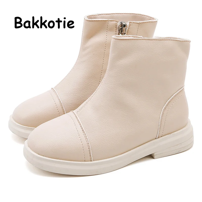 Bakkotie/Новинка 2019 года детские осенние ботинки модные брендовые ботильоны для