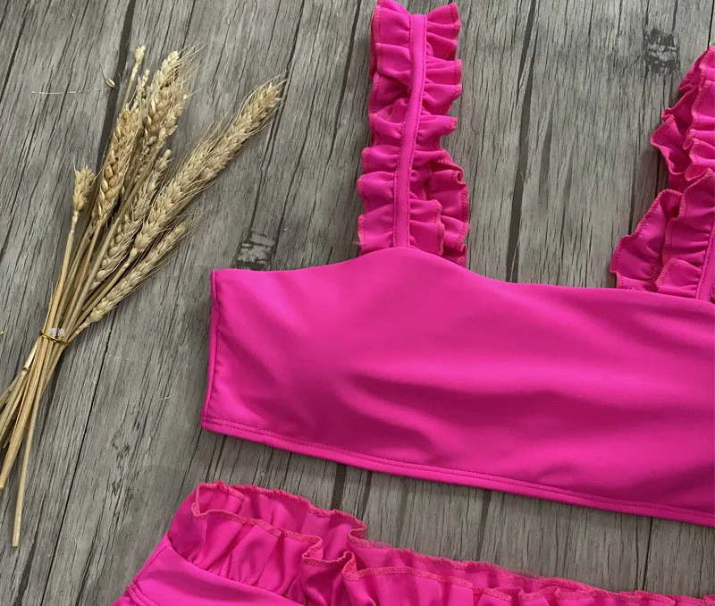 Пикантная красная роза Бикини 2020 женский купальник Для женщин купальники бикини