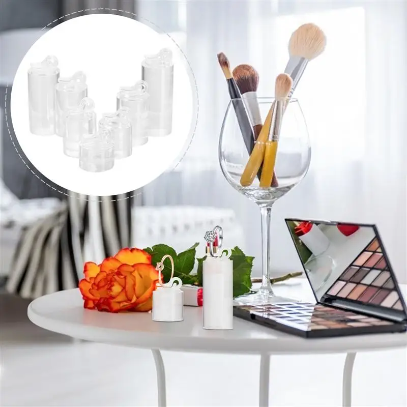 

1 Set 7Pcs Transparent Round Ring Holders Ring Display Racks Ring Organizers