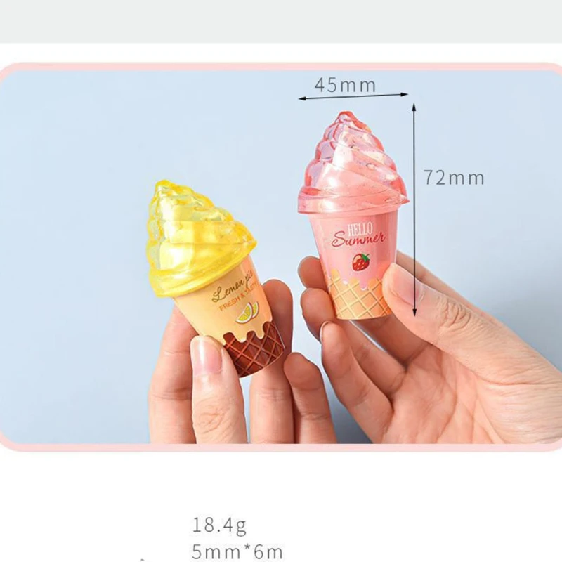 

G92E Cute Milk Tea Cup Ice Cream Correction Correcting Tape Stationery Corrector School Office Supplies Student Kids Gifts
