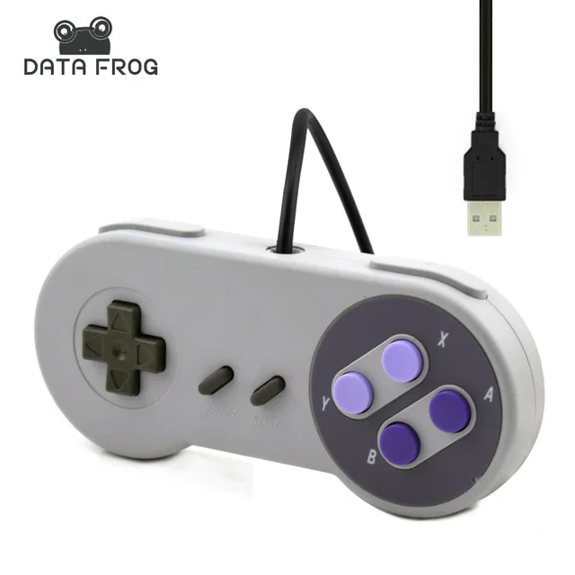 Проводной USB геймпад Data Frog игровой джойстик для Nintendo SNES ПК на Windows и MAC|Геймпады| |