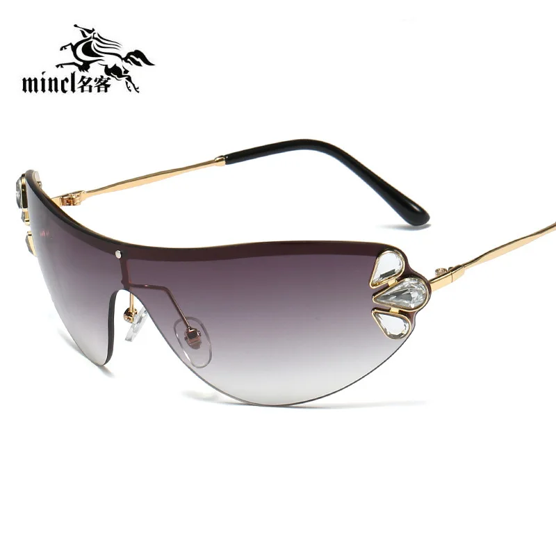 Женские и мужские солнцезащитные очки MINCL бескаркасные ветрозащитные в стиле