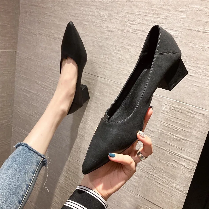 

Leather Women's Shoes Pointed Toe Casual Female Sneakers Shallow Mouth Genuine Leather Leisure PU Rubber Basic Fabric Solid