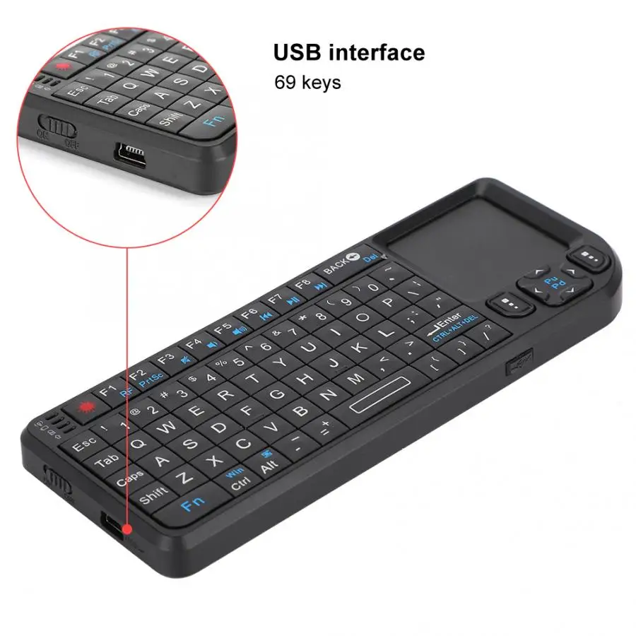 UKB 100 RF USB карманная мини беспроводная клавиатура для Windows 2000 / XP Vista 7 OS 10.x
