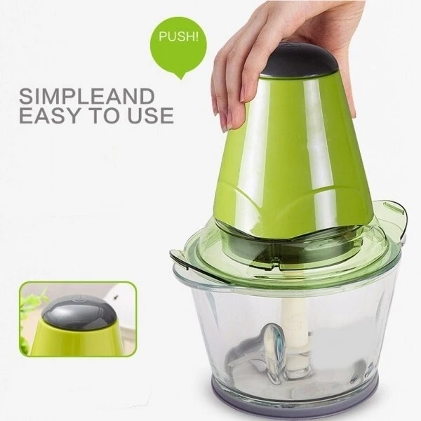 2L (Green) Портативный блендер 2L Электрический кухонный измельчитель еды Мясорубка многофункциональный бытовой кухонный комбайн для мяса - Цвет: 2L (Green)