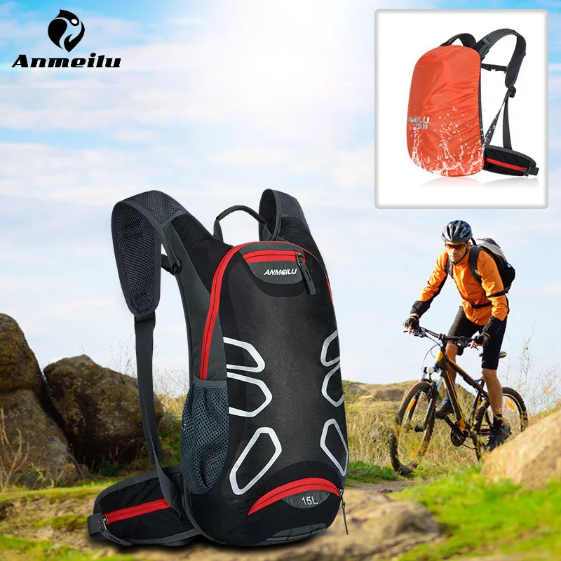 Anmeilu 15L Ultralight Bicycle Backpack Waterproof Cycling Bike Rucksack Men's Outdoor Riding Travel with Rain Cover | Спорт и