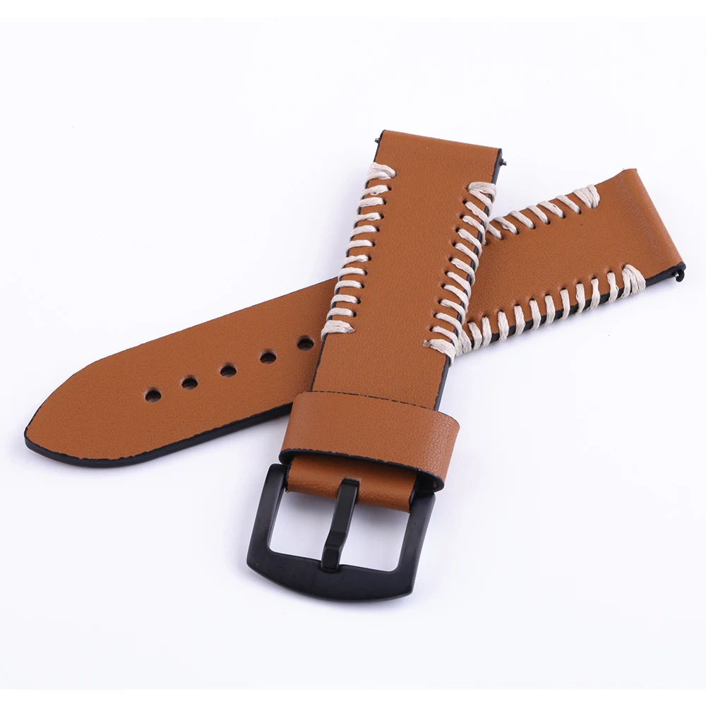 

High quality 20 22mm Genuine leather Strap for Huawei Watch GT 2 42 46mm Bracelet for xiaomi Amazfit GTR 42mm 47mm fashion Strap