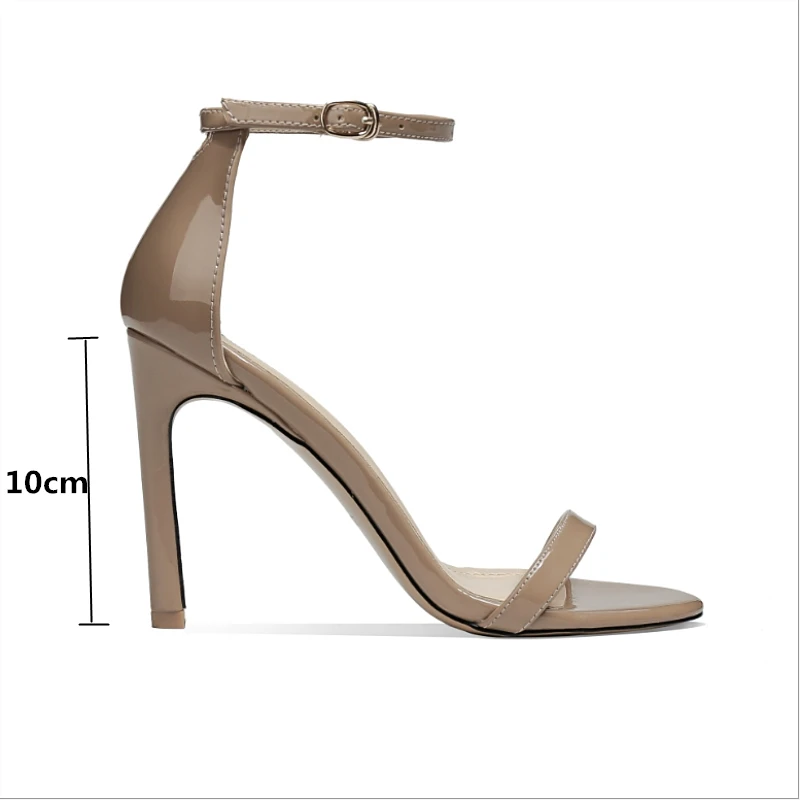 Сандалии женские на высоком каблуке босоножки тонком кожаные туфли лодочки с