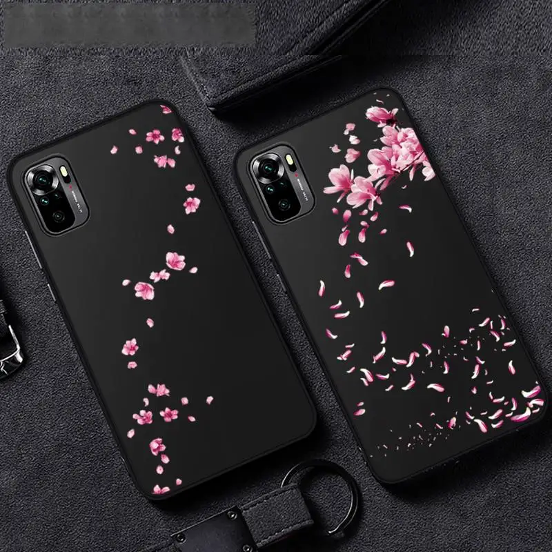 

Cute flower Bumper Girl petals Phone Case For Xiaomi Mi Redmi Note 8T 9T 9S 9A 10 7 8 9 Lite pro