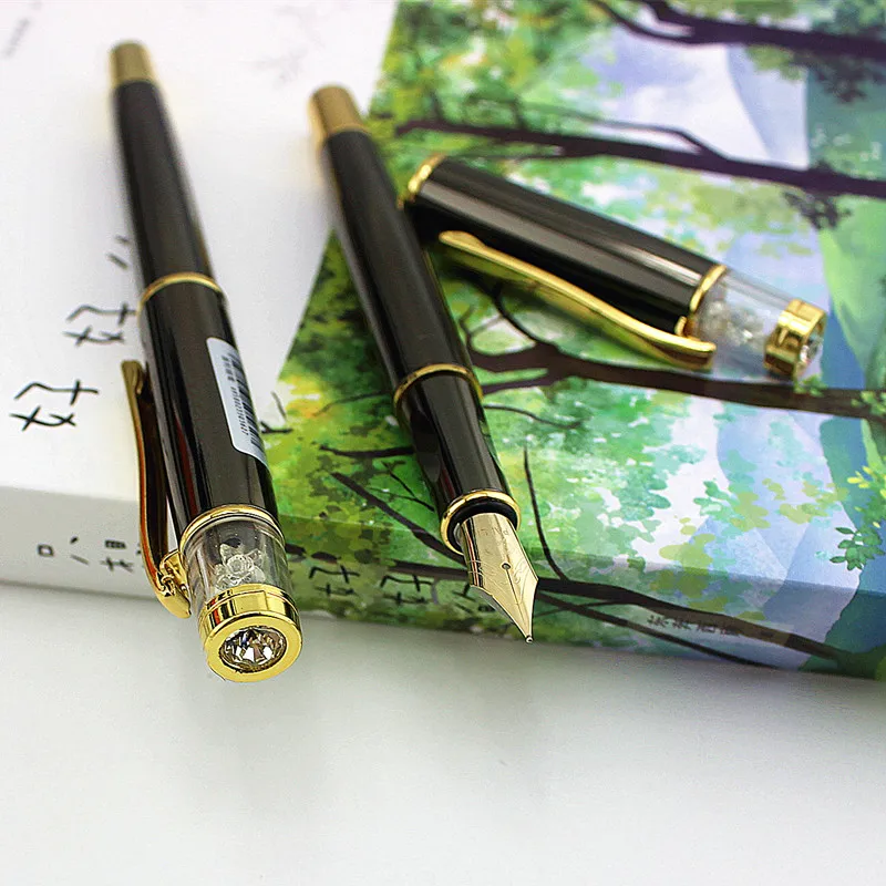 

Fountain Pen Metal Ink Pen Converter 0.5mm/ Fine 0.38 Nib metal gray Cap Stationery Office school supplies Business Writing