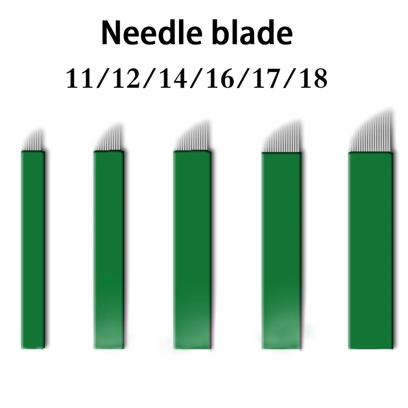 Нано-лезвия ламиновые микроблейдинга 1000 шт. иглы для перманентного макияжа 0 18 мм