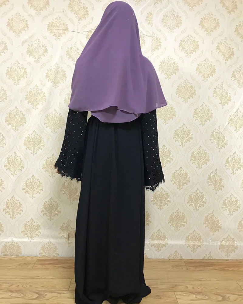 Арабское мусульманское женское Свободное длинное платье Abaric Abaya Jubah на шнуровке