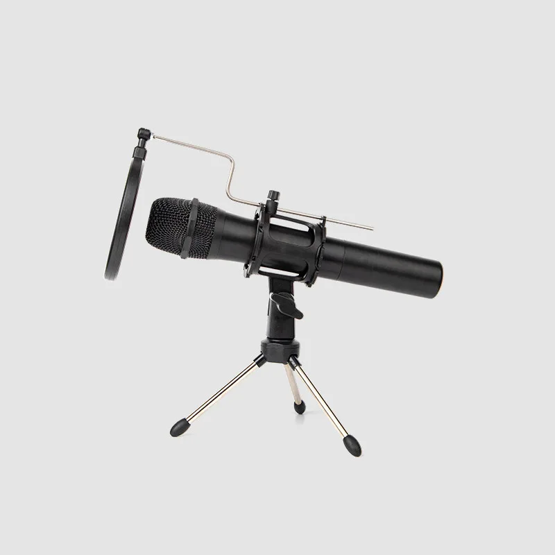Adjustable Microphone Stand Desktop Tripod for Computer Video Recording with Mic Windscreen Filter Cover | Электроника