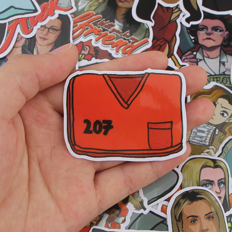 35pcs Orange Is the New Black Vintage Pvc Waterproof removable stickers DIY scrapbooking album journal diary decorative E0732
