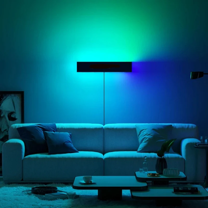 

Современная светодиодная настенная лампа RGB, комнатное освещение для гостиной, домашний декор, цветной настенный светильник для спальни, ст...