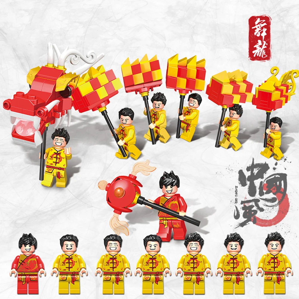 Создатель города в традиционном китайском стиле Дракон танец экшн-фигурка