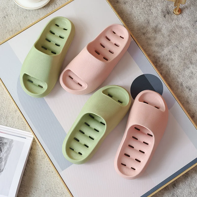 Сланцы женские на толстой нескользящей подошве сланцы для дома и ванной шлепанцы