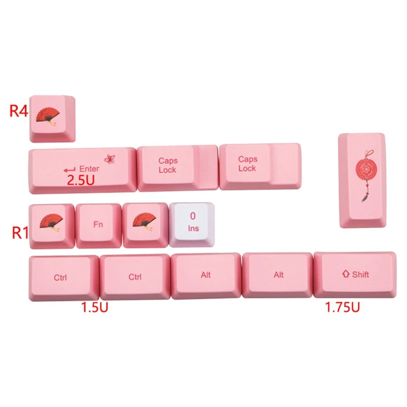 

5 Sides Dye-Sublimation 122 Keys PBT Keycaps Full Set Mechanical Keyboard Keycaps Ukiyo-E Sea Waves Keycaps