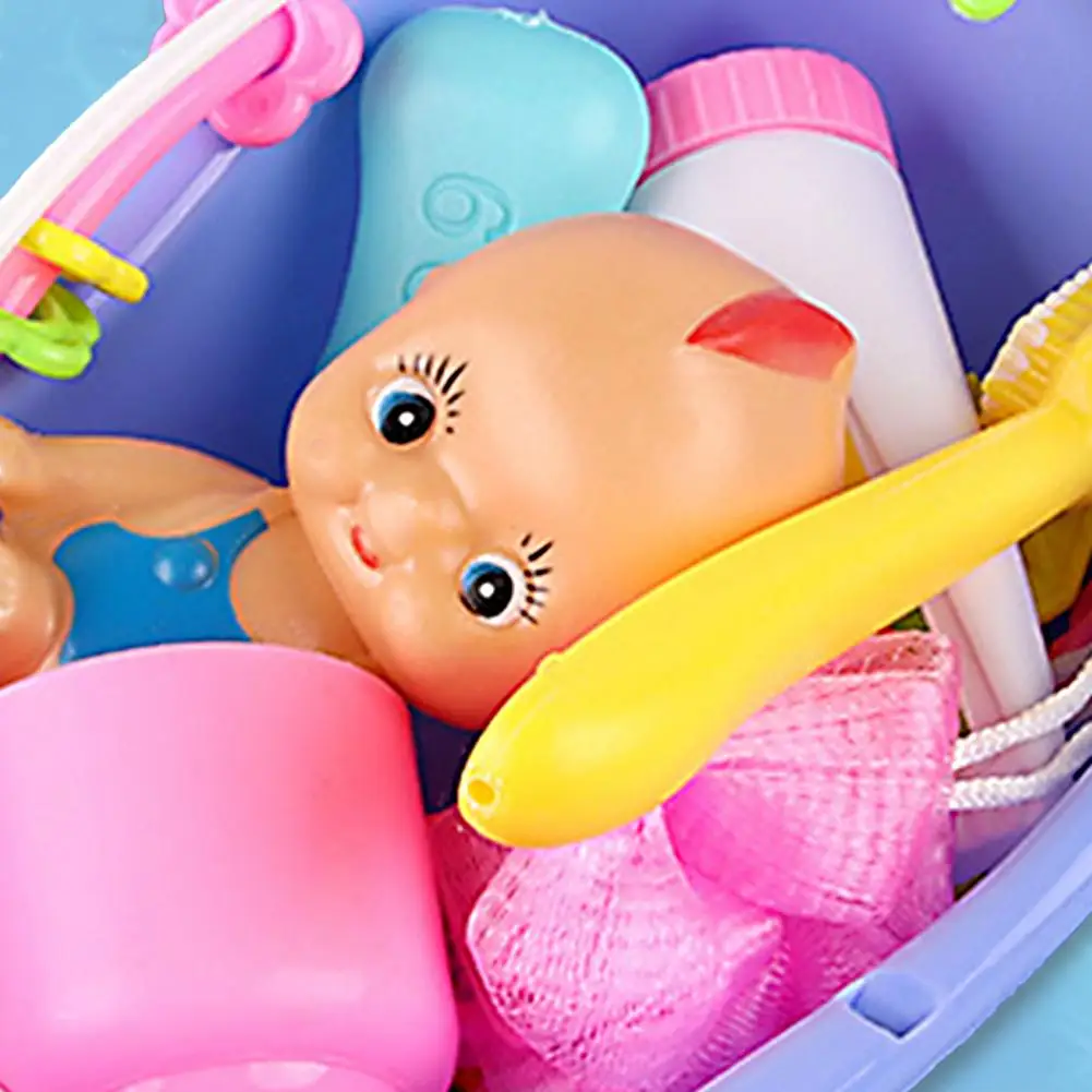 Bath Toy Shower Toy Cartoon Baby Doll Parent-child Interaction Eco-friendly Bathtub Doll Shower Kid Toy for Swimming