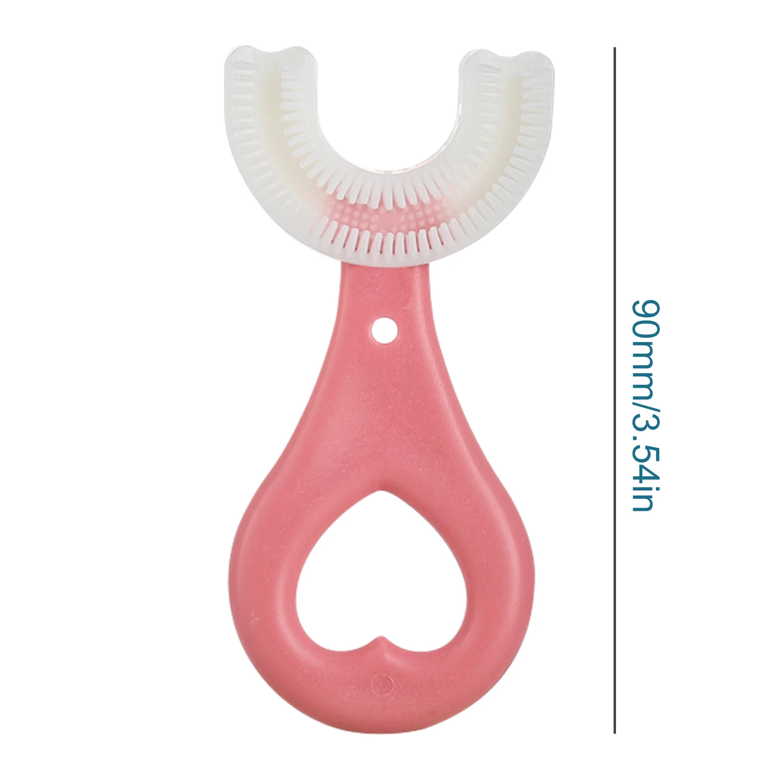 Cepillo de dientes en forma de U para ni&ntilde;os, todo redondeado, 360 limpieza bucal, Manual de entrenamiento, 2 tama&ntilde;os-5
