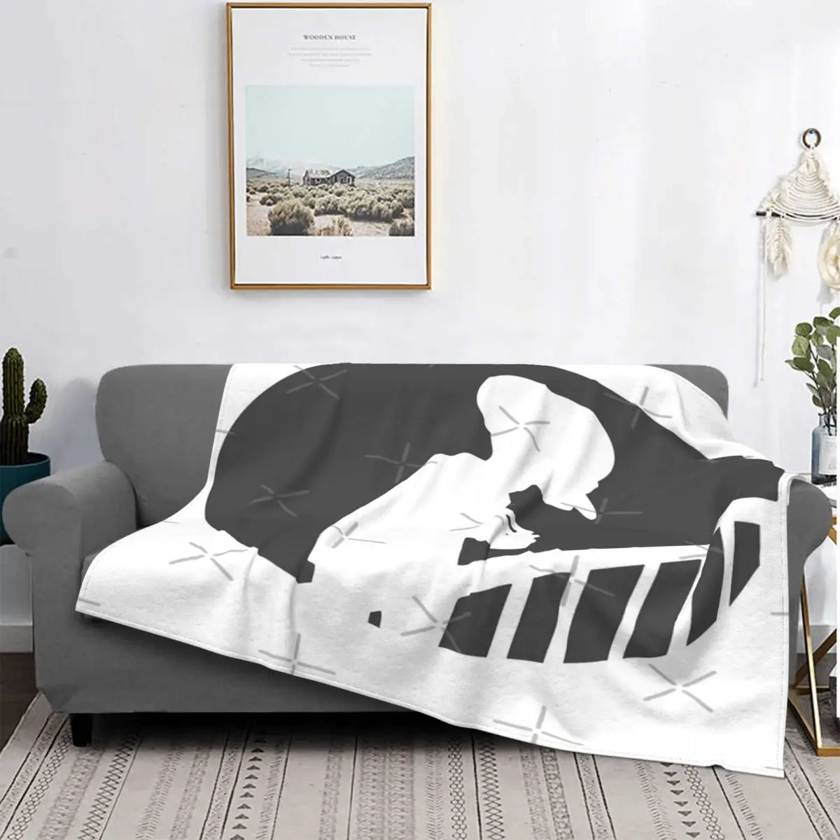 

Nosferatu-Manta a cuadros para cama, colcha con capucha, funda para sofá