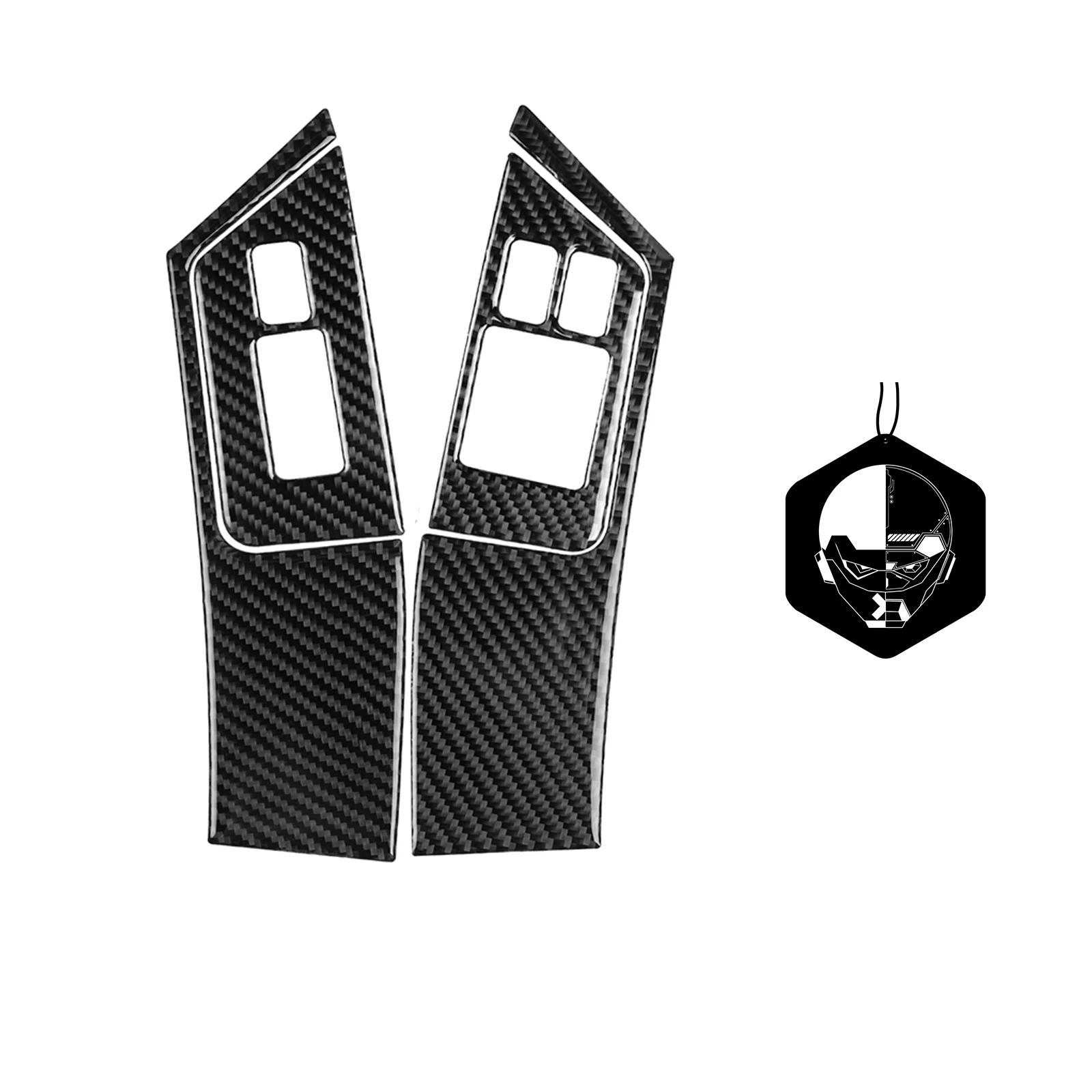 

4 шт., наклейки на панель автомобиля, из углеродного волокна