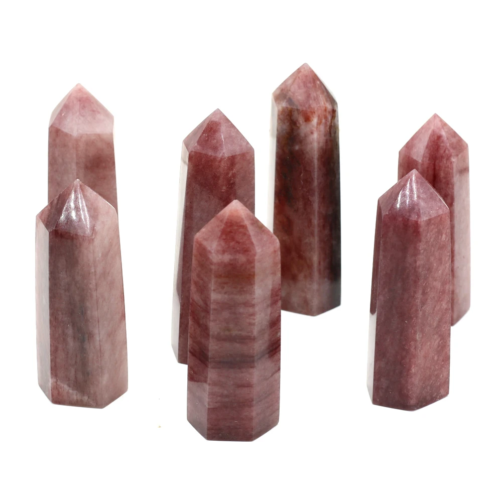 

Новый шестиугольный зернистый натуральный кристаллический камень, клубничный кварц, лечебный камень, энергетическая руда, минеральное рем...