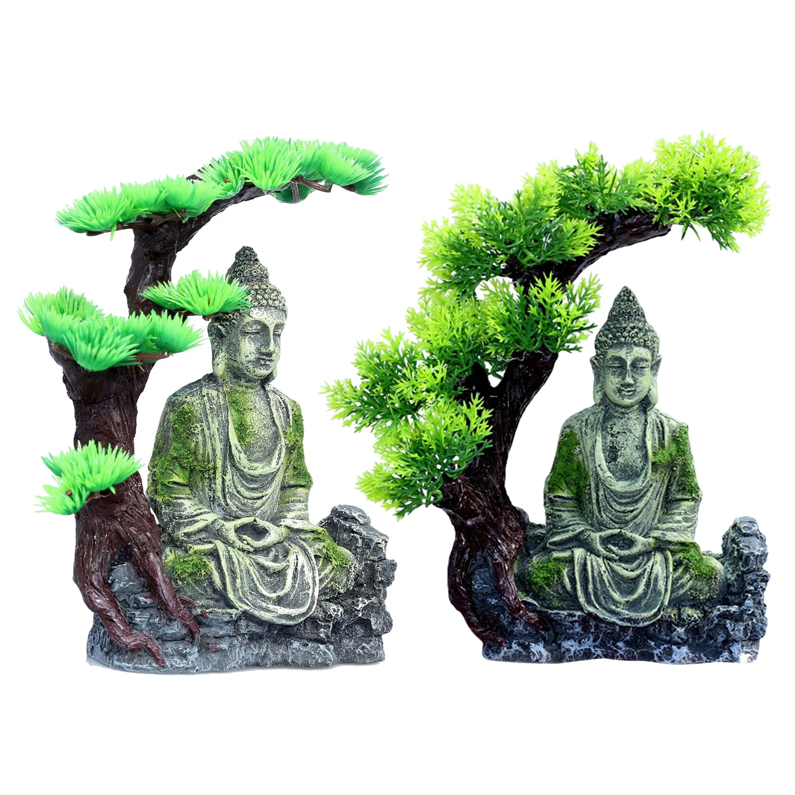 

Resin Moss Zen Buddha Aquarium Fishbowl Scene Fish Tank Reptile Decoration