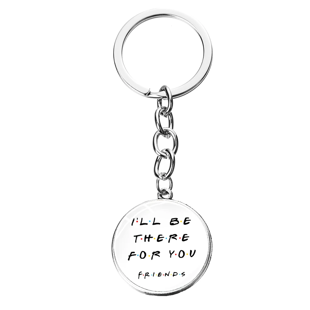 Style 32 SONGDA Newest Friends TV Show Keychain 25th Anniversary Series Cartoon Fun Pattern Glass Dome Pendant Key Chain for Good Friend - Цвет: Style 32