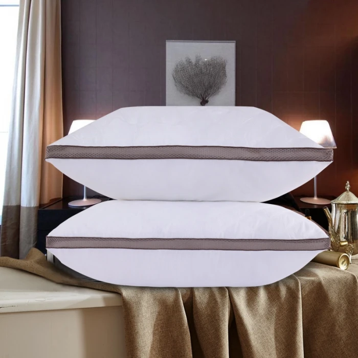 Home Textile Sleeping Pillow 100% goose down light white Pillow Zero Pressure Memory Pillow Neck Health 48*74cm