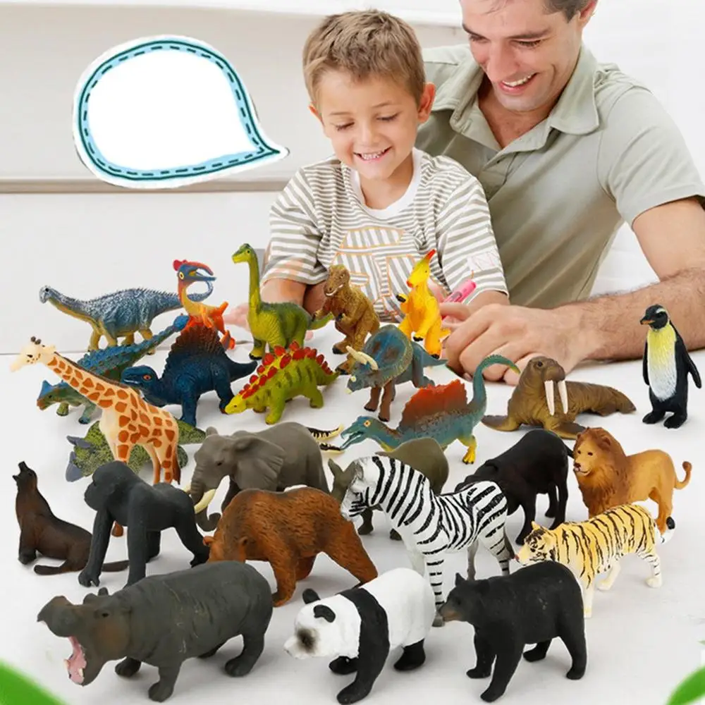 

Dinosaur Insect Lion Simulation Animal Model Family Building Blocks Action Figures Toys Educational For Children Boy Gifts