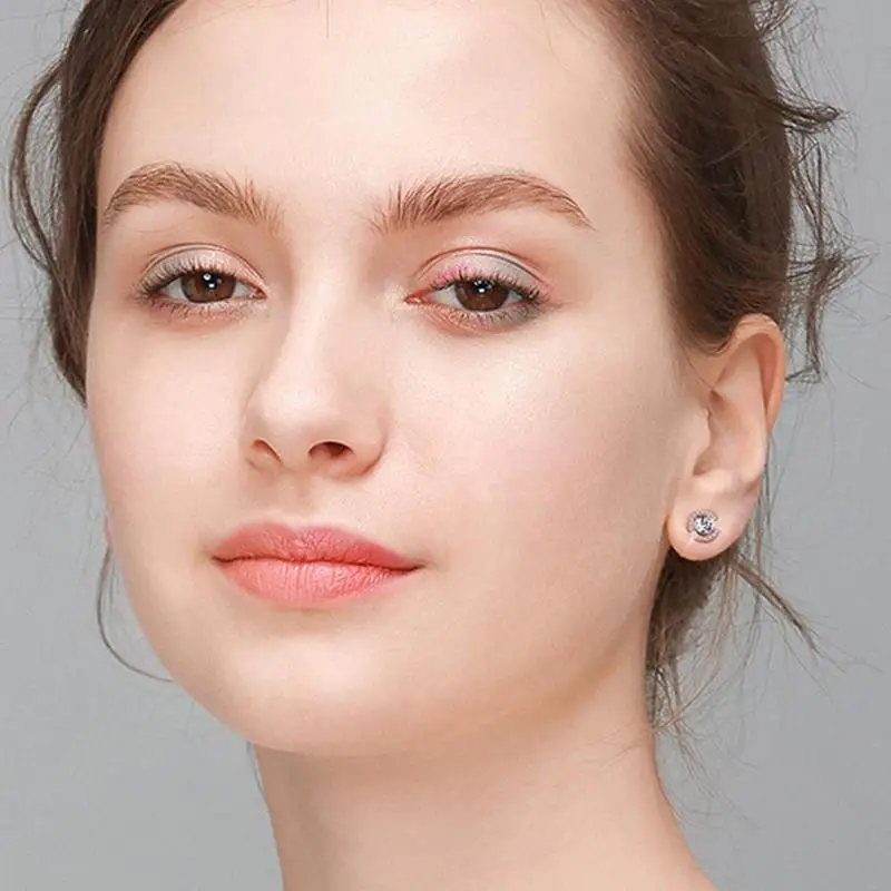 Круглые серьги гвоздики 2021 новые женские искусственный бриллиант для женщин