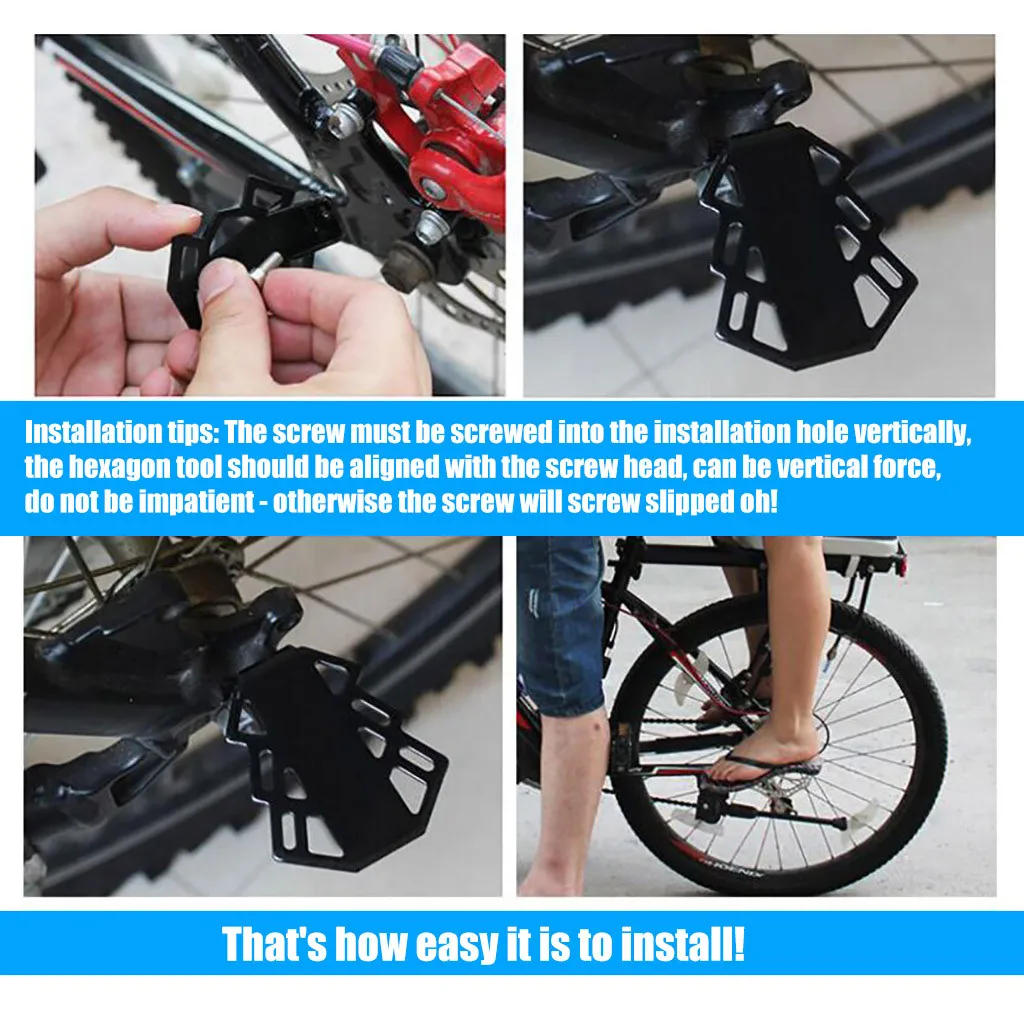 2 шт. железные задние педали для горного велосипеда с крепежными винтами|Педаль