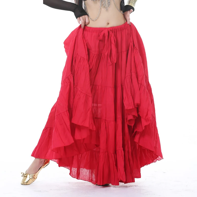 Женская длинная юбка для танца живота льняные юбки с этническим рисунком 12