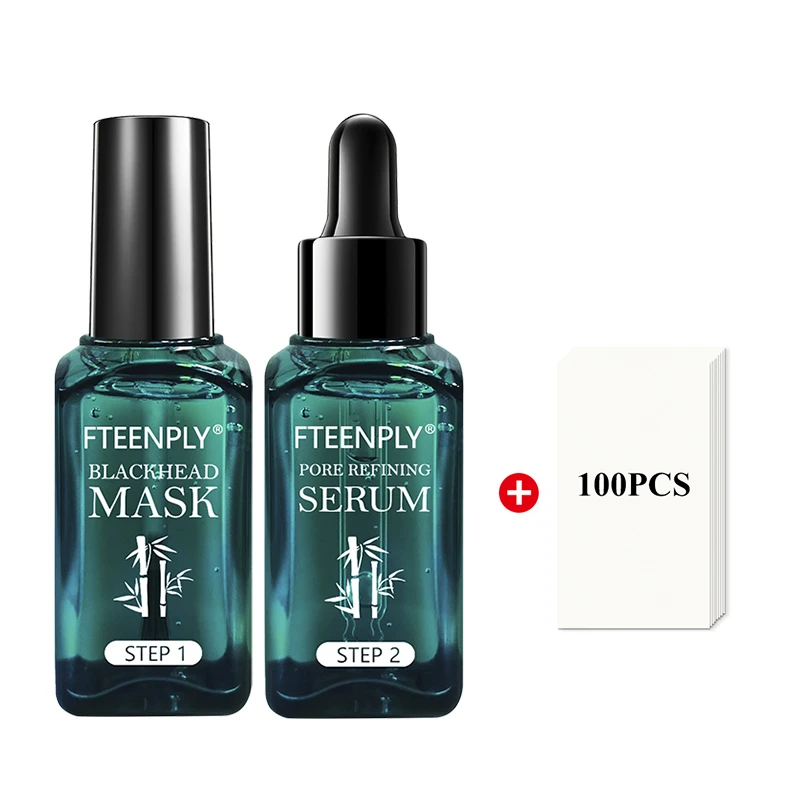 

FTEENPLY Remove Blackheads Mask Shrink Pores Serum Kit Deep Cleansing Tighten Skin Pore Refining Acne Treatment Face Skin Care