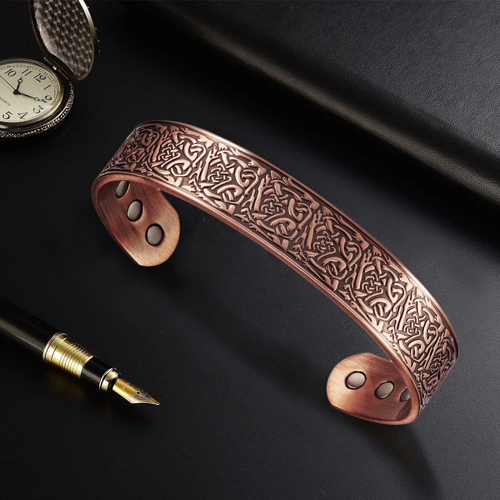 Wollet ювелирные изделия открытые манжеты магнитные медные браслеты браслет для