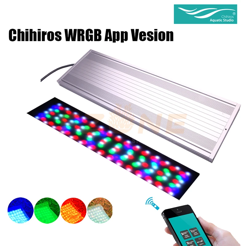 Chihiros WRGB светодиодный светильник версию приложения Aquairum светильник ing водное растение светильник с 4-канальный контроллер как таймер восход солнца