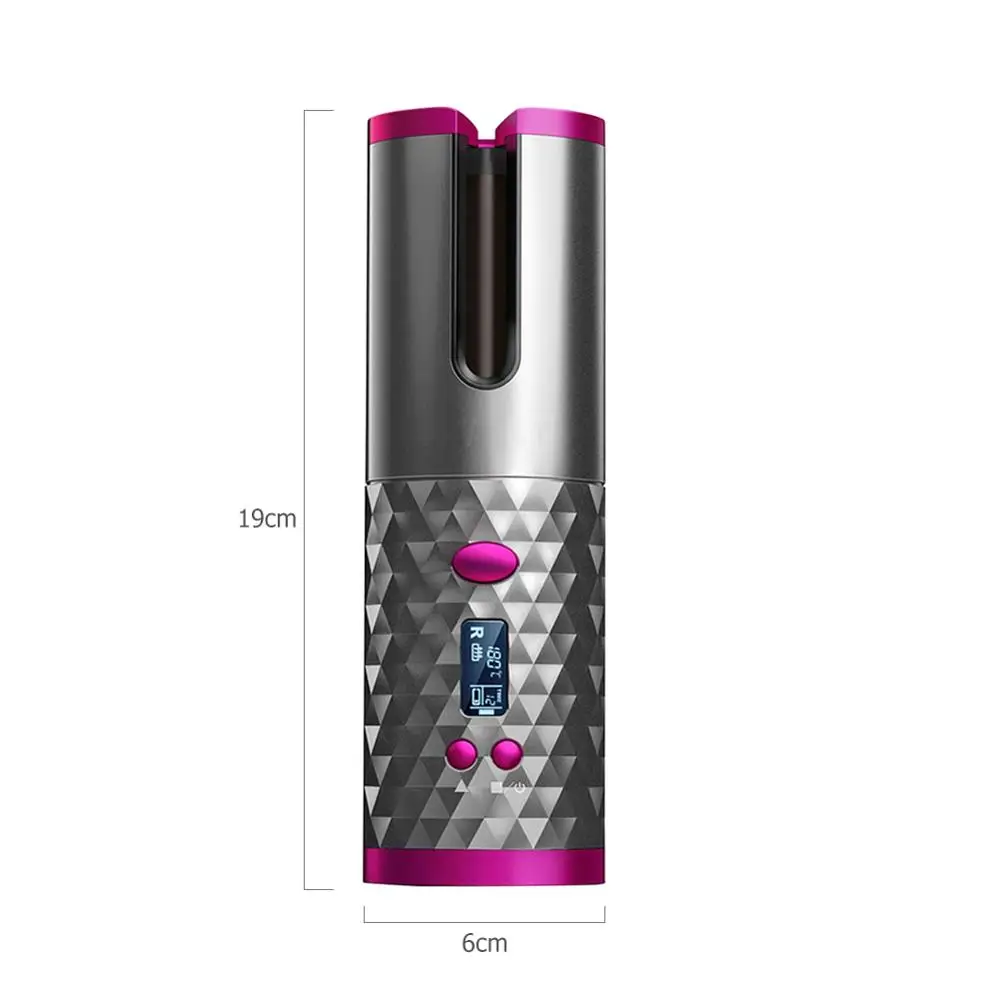 

Portable Wireless Automatic Curling Iron Hair Curler USB Rechargeable for LCD Display Curly Machine Adjustable Curling Directio