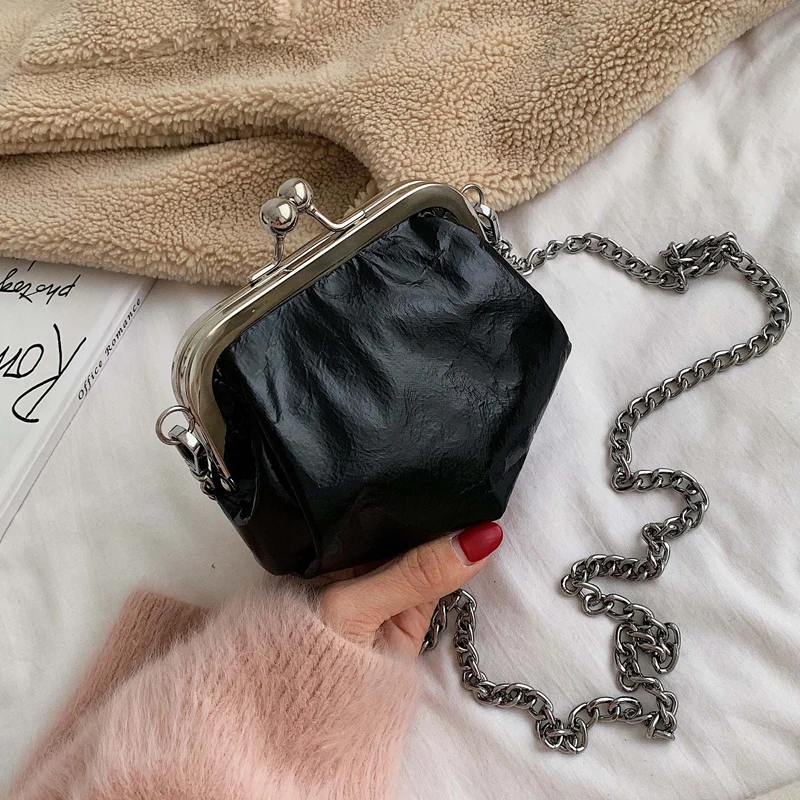 Мини сумка для мелочи из ПУ кожи на цепочвечерние|Сумки с ручками| |