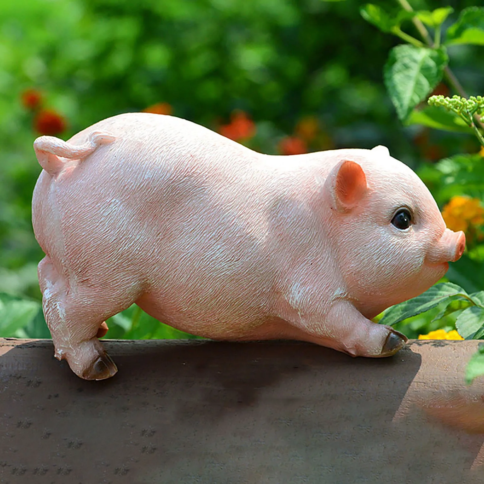 Cute Pig Decoration Resin Crafts Piggy Ornaments Bedroom Living Room Desktop Garden Decorations Украшение дома #40 | Дом и сад