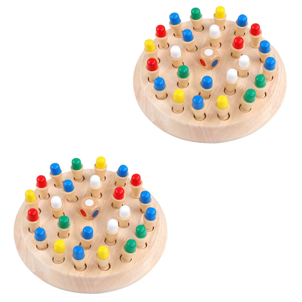 

2 Sets of Educational Chess Plaything Memory Training Chess Children Game Chess